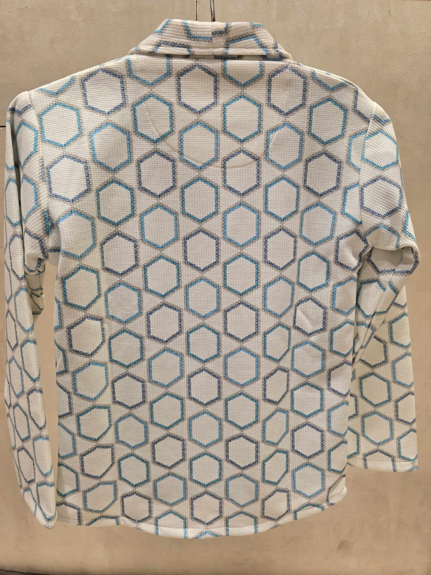 Half white base with Heptagon printes Strug & pure cotton printed t-shirt