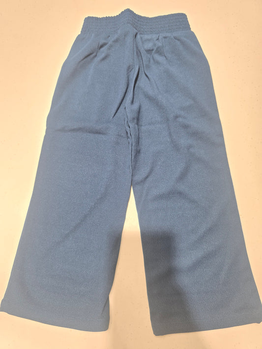 Teal Blue Stretchable Palazzo Pants for Girls