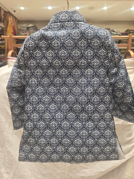 Boys Dupion Silk Zigzag Indo Western Set