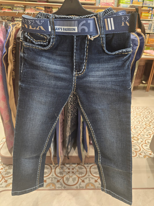 Denim Jeans with Thread Work on Pockets – Boys