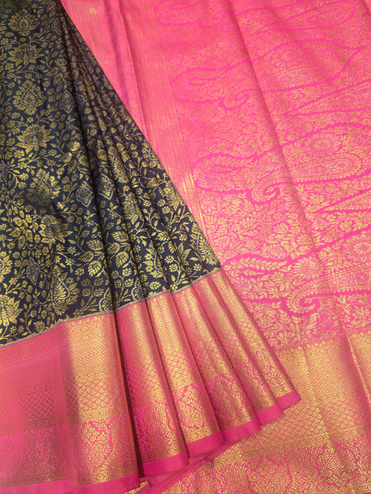 traditional Indian semi-silk saree