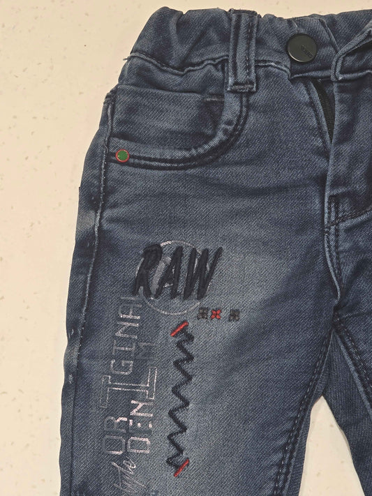 Denim material jeans pant for baby boy with pockets