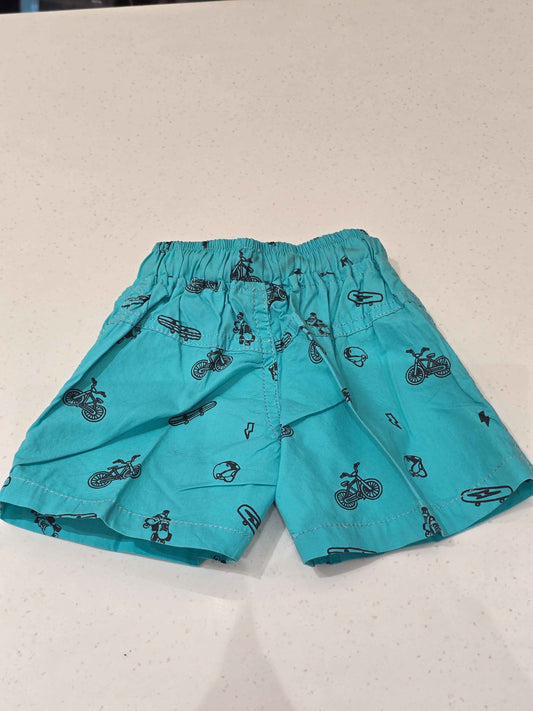 Baby Boys Printed Denim Shorts