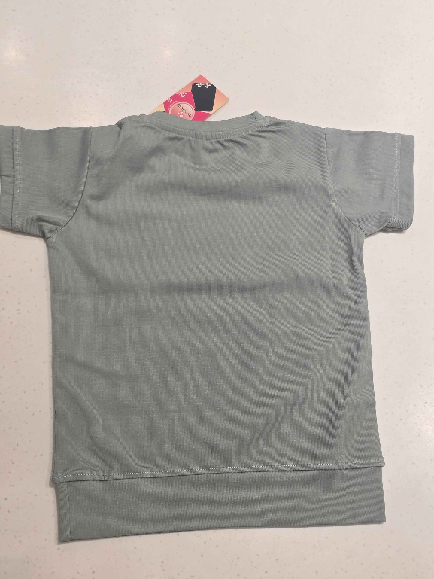 Boys Pista Green Stretchable Printed T Shirt