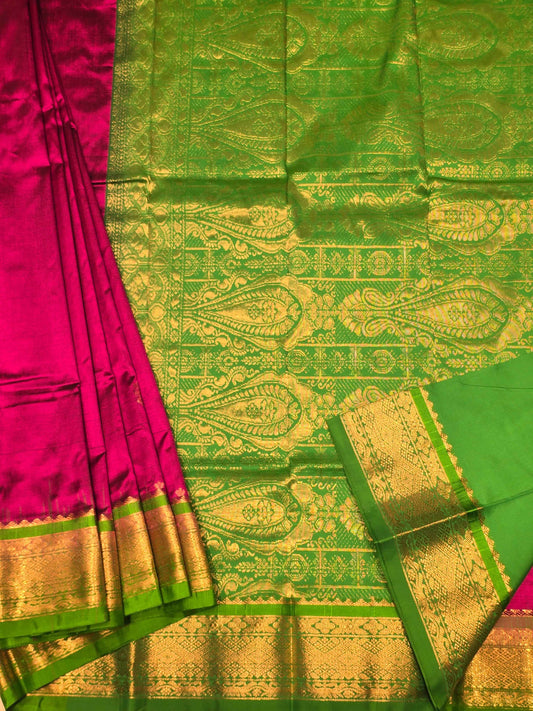 Handloom Pure Silk Saree with Kadiyal Border
