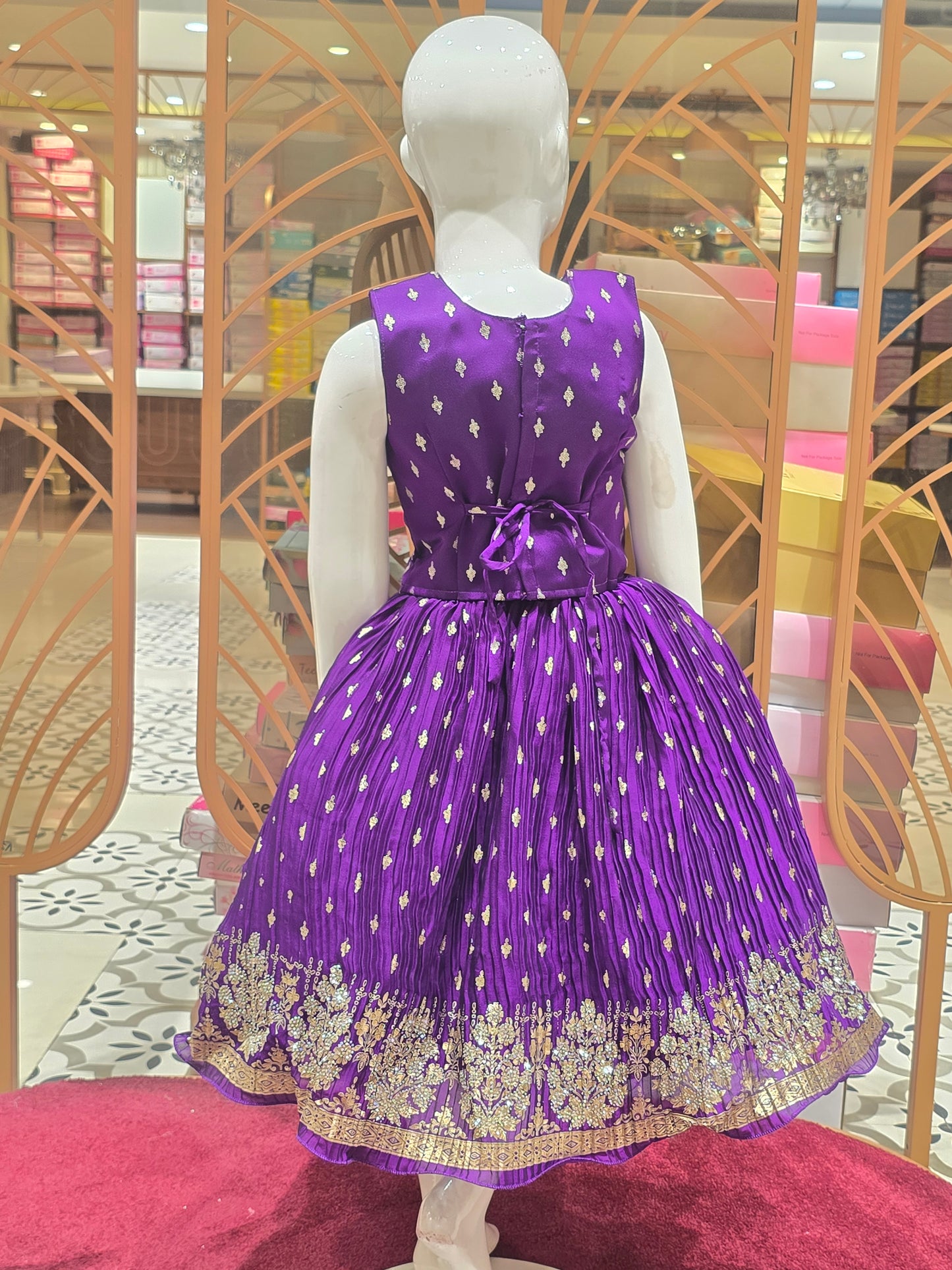 Rani Pink Georgette Skirt Top for Girls