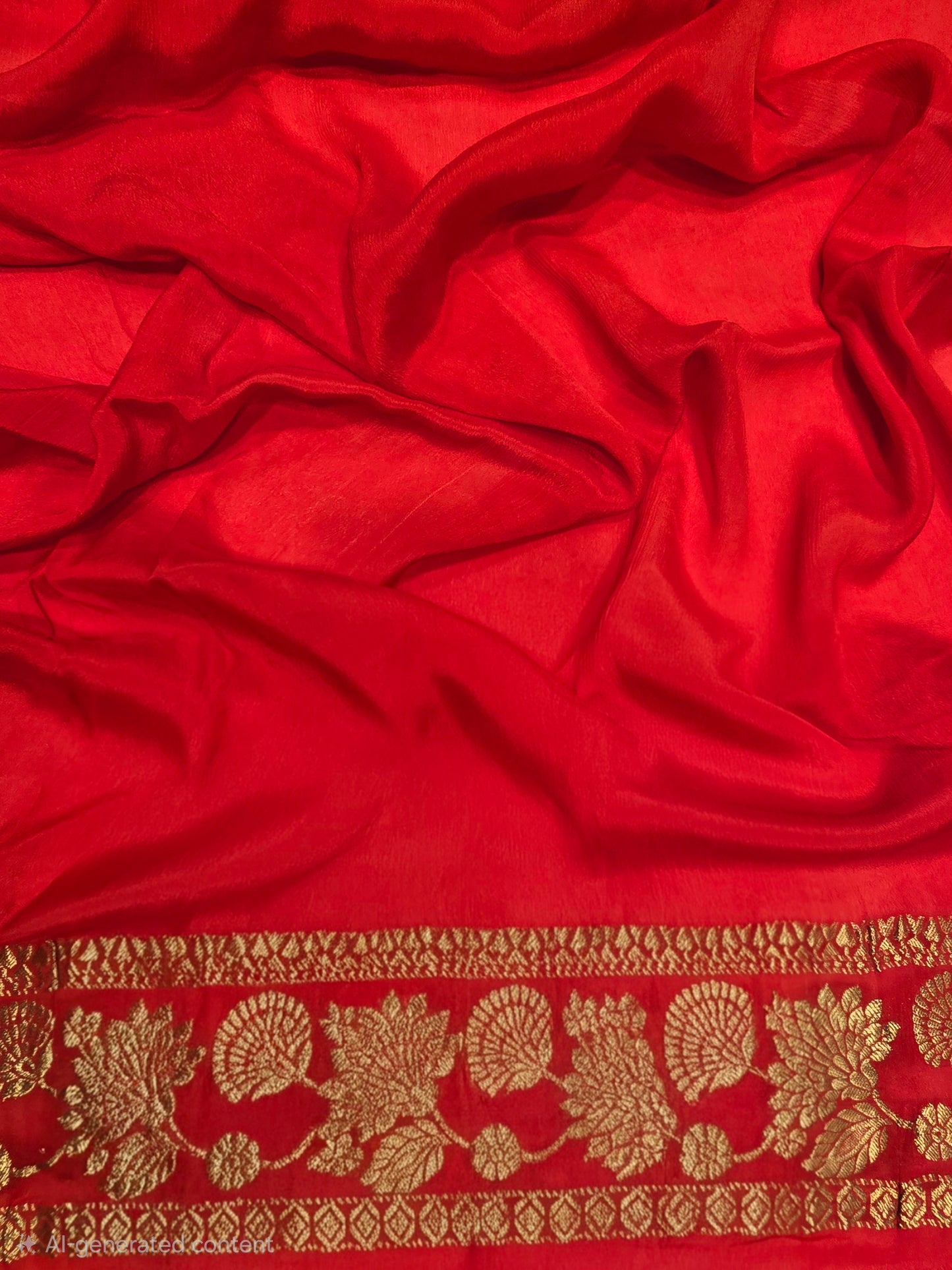 Chinon Banarasi Silk Saree with Thousand Butta & Designer Zari Border | Festive & Party Wear Saree for Women