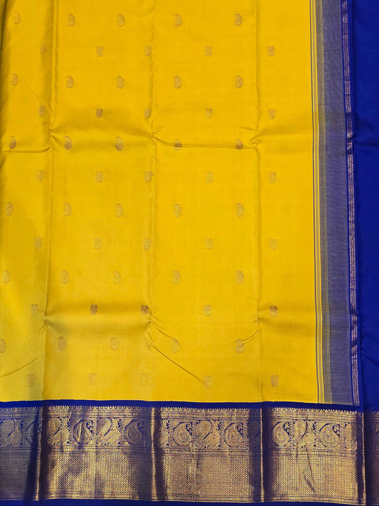 Pure Kanjivaram Silk Saree with Peacock Motifs