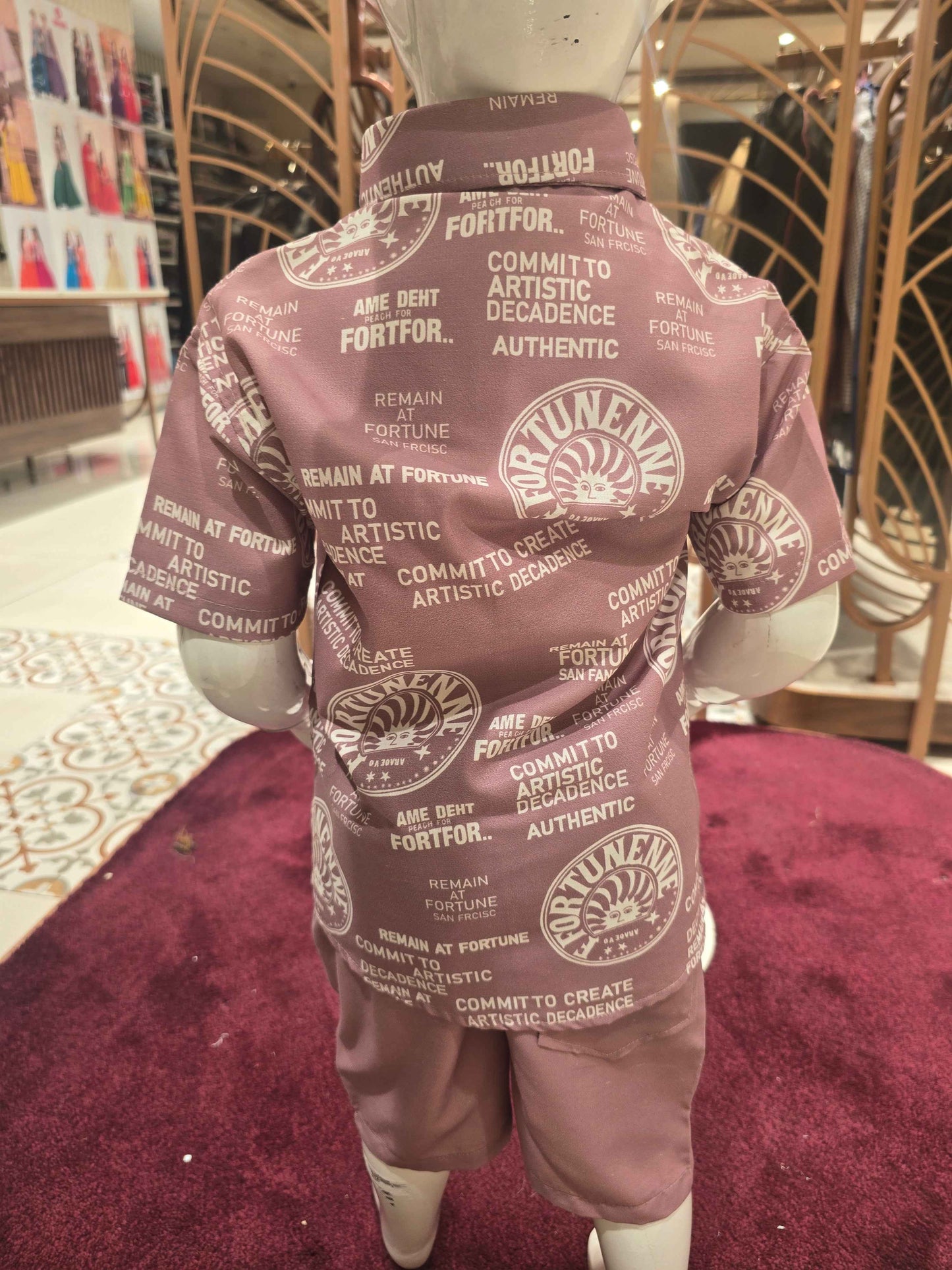 Printed lenin material onion pink colour capri set with half sleeves