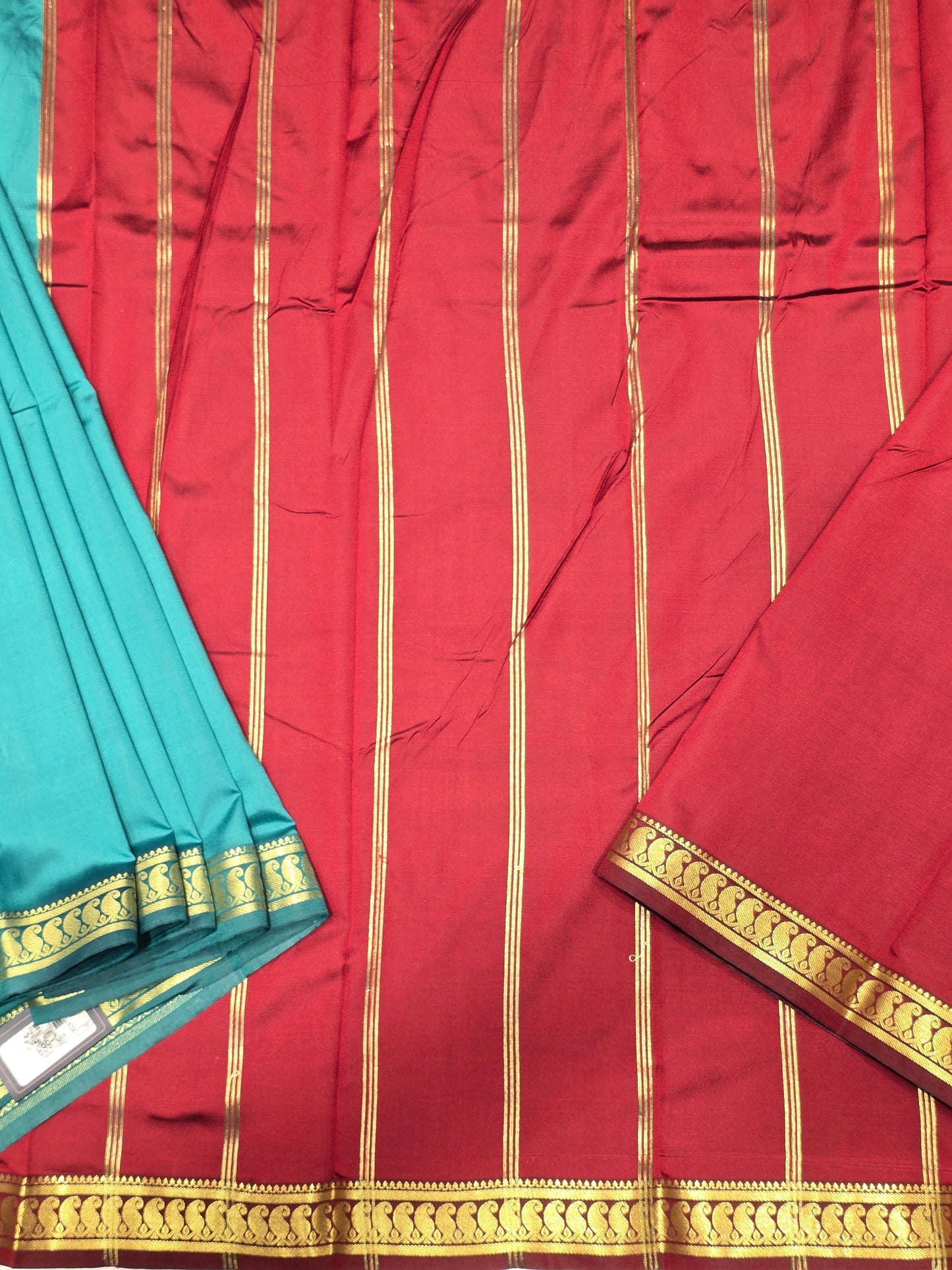 Semi Mix Saree with Mango Border