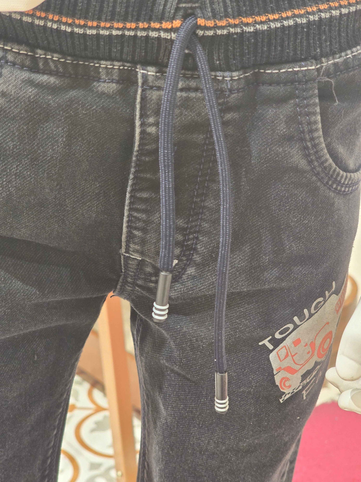 Denim jeans material blackish gray colour jeans pant