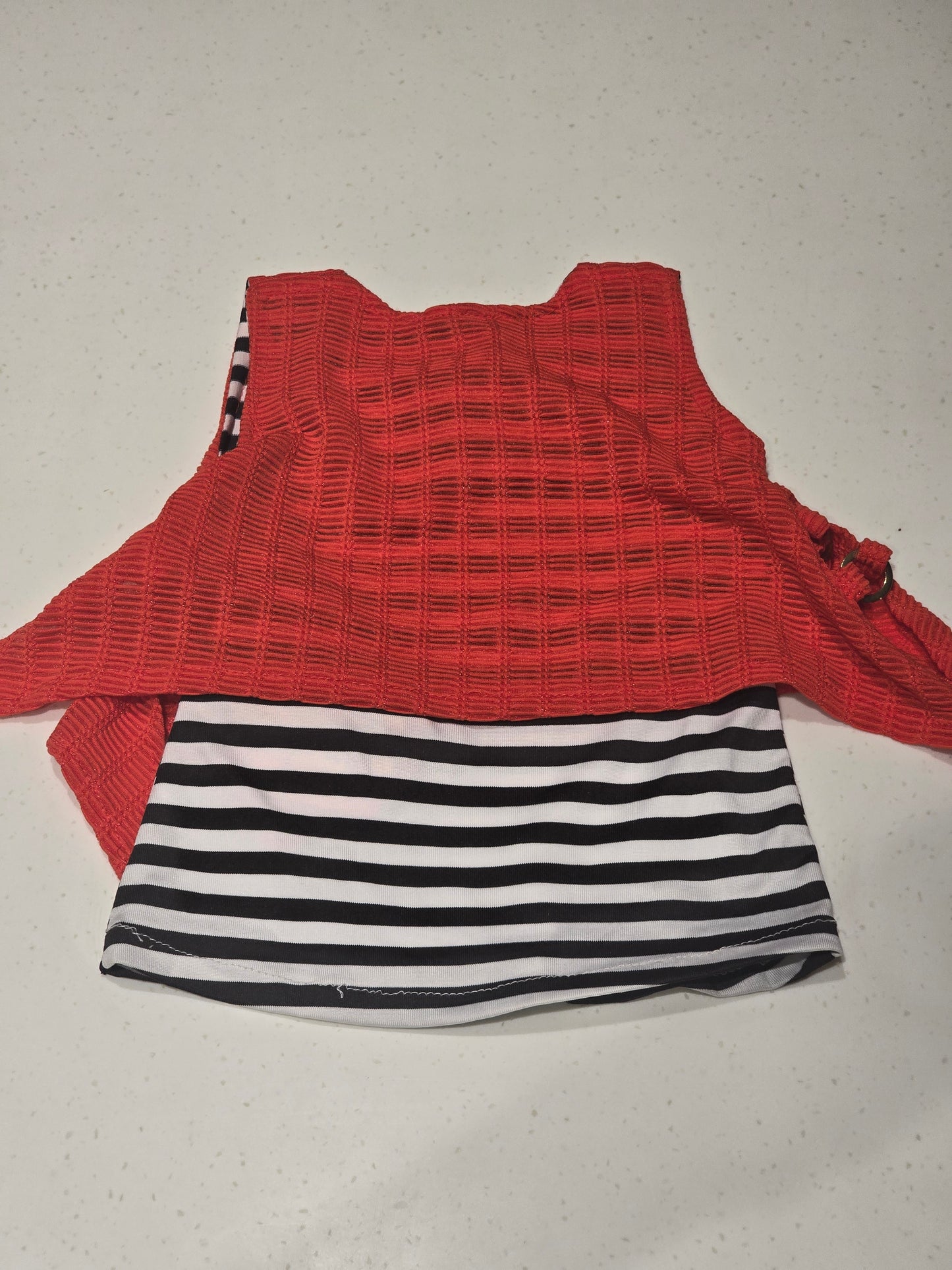 Lycra Material black color western top with round neck