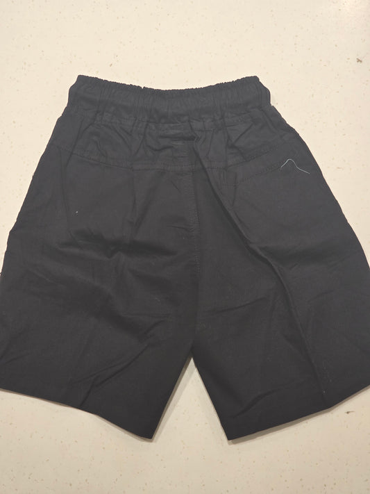 Black Cotton Shorts for Boys
