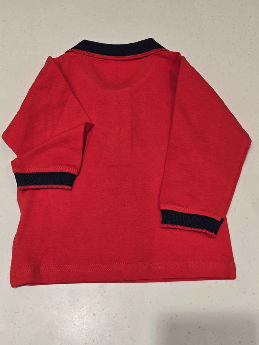 Cotton material red colour tshirt with full sleeves