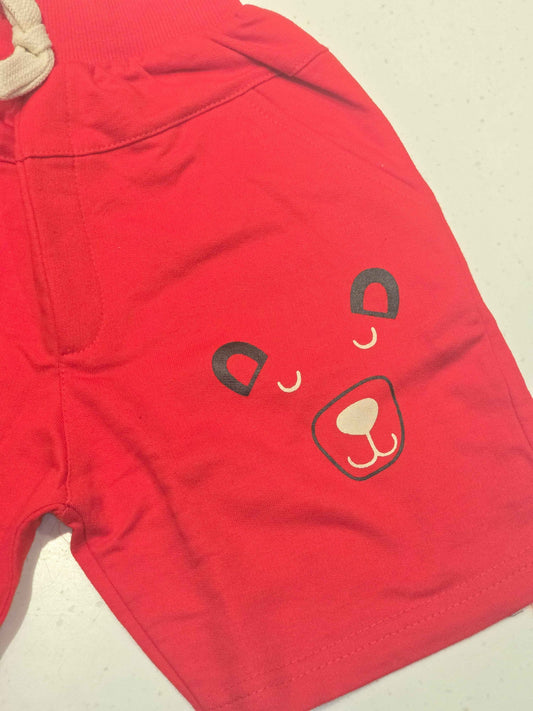 Pure cotton shorts with 2 pockets and round elasticable
