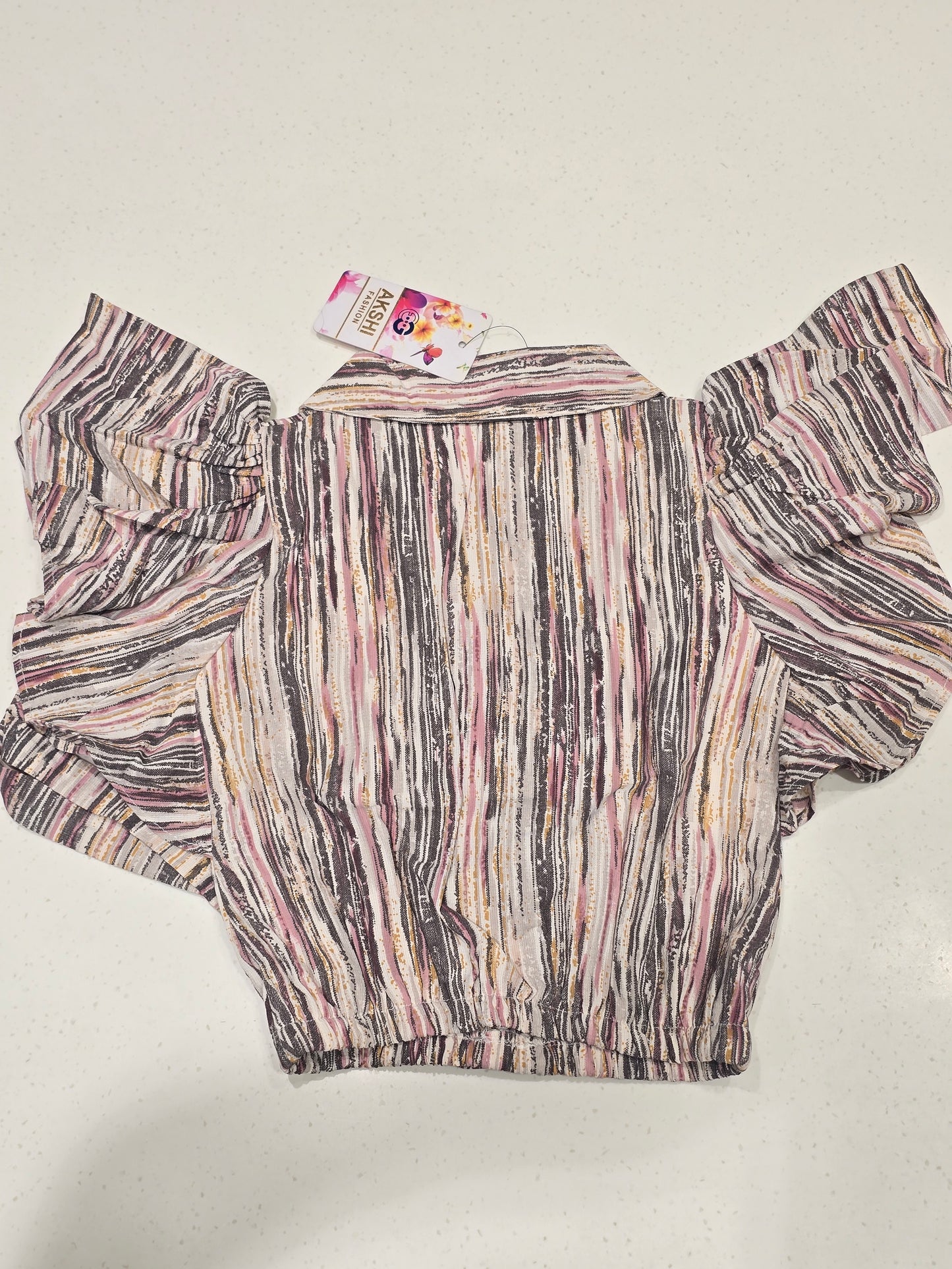 Printed Cotton Crop Top for Girls