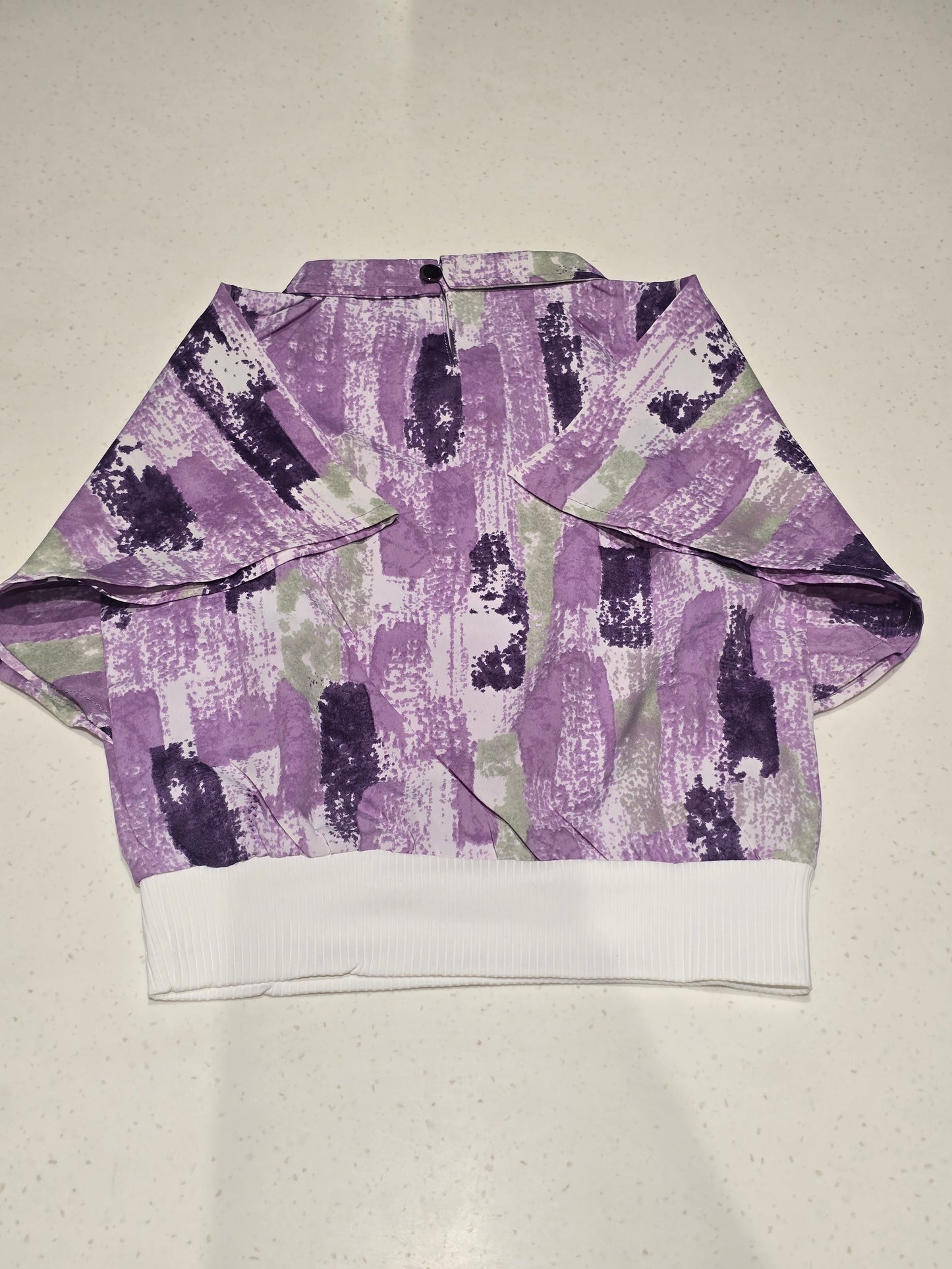 Shiffon material multi color crocktop for girls with colar neck