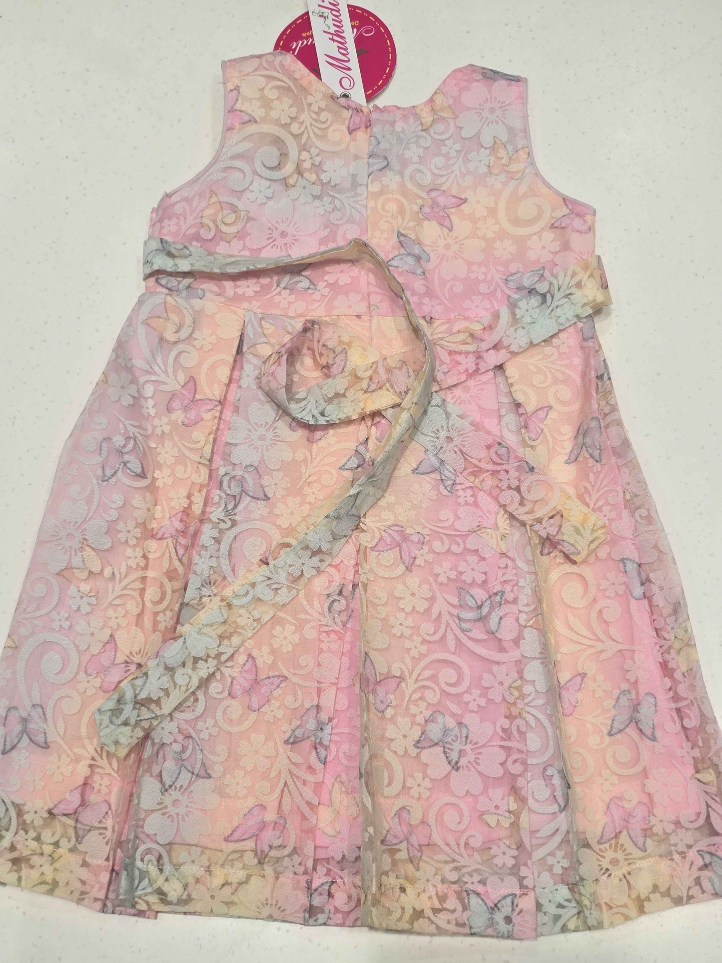 Baby Girl Multi Shades Hosiery Frock