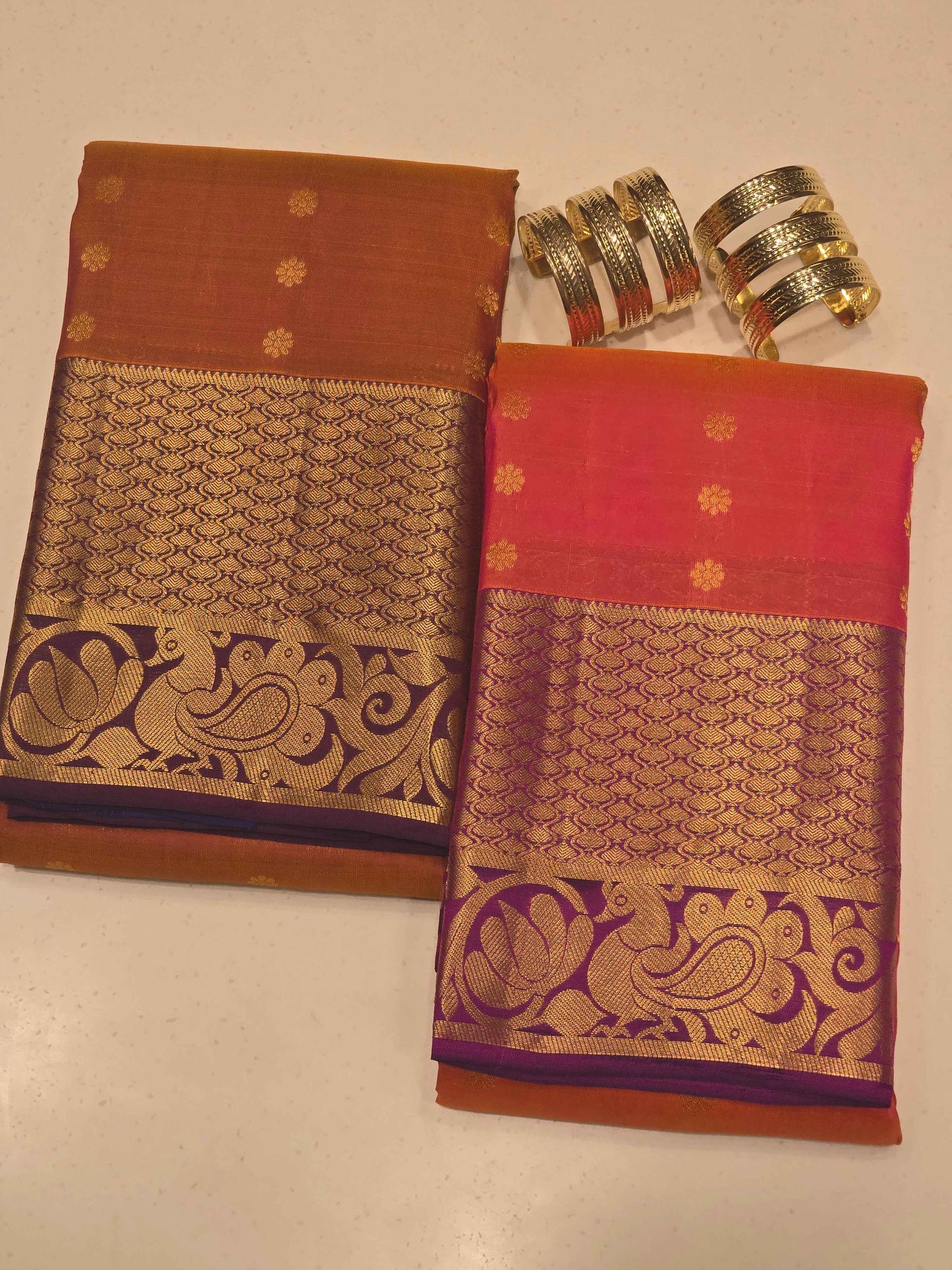Pure Kanjivaram Silk Saree with Traditional Butta