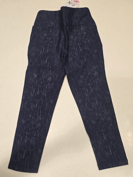 Blue Stretchable Straight Pants for Girls