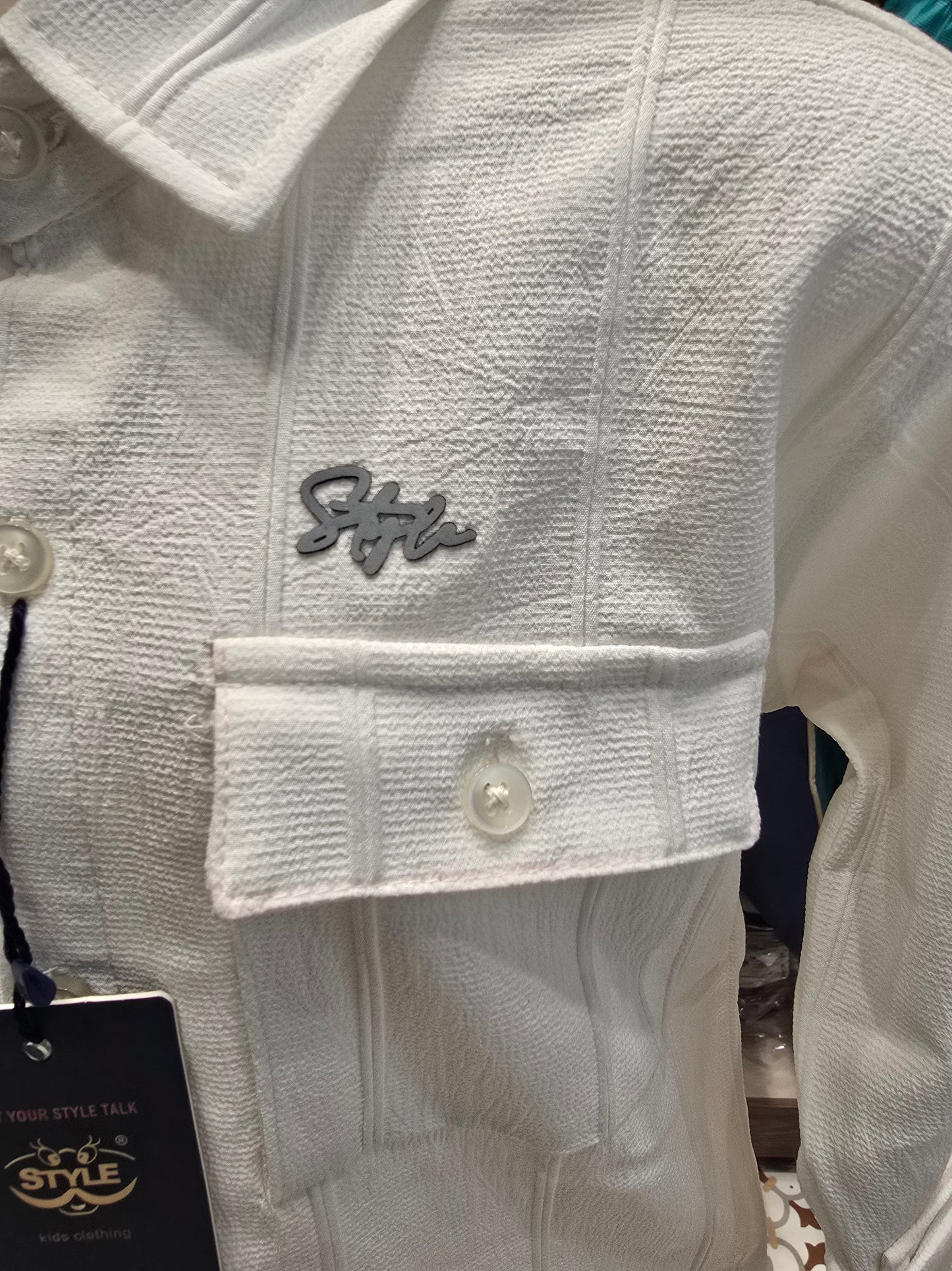 Boys Georgette White Full Sleeve Shirt – Size 26