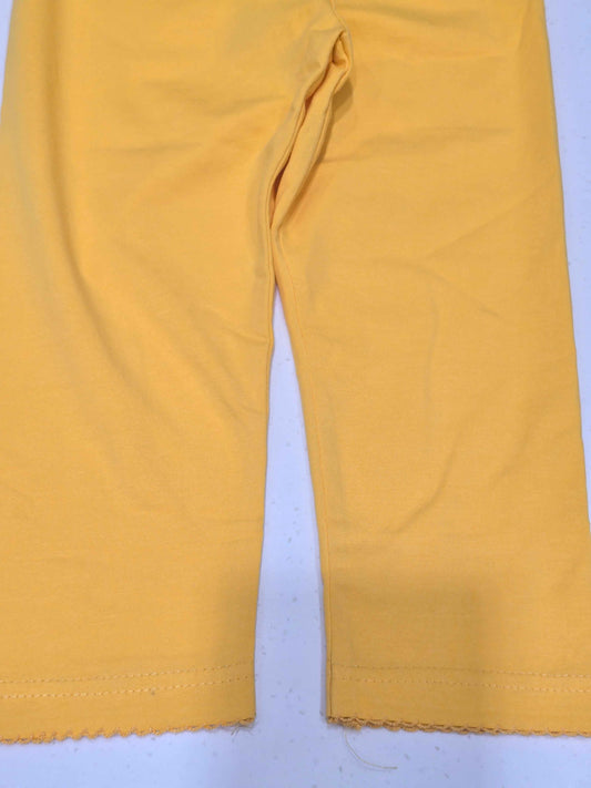 Cotton material yellow colour capri for girl