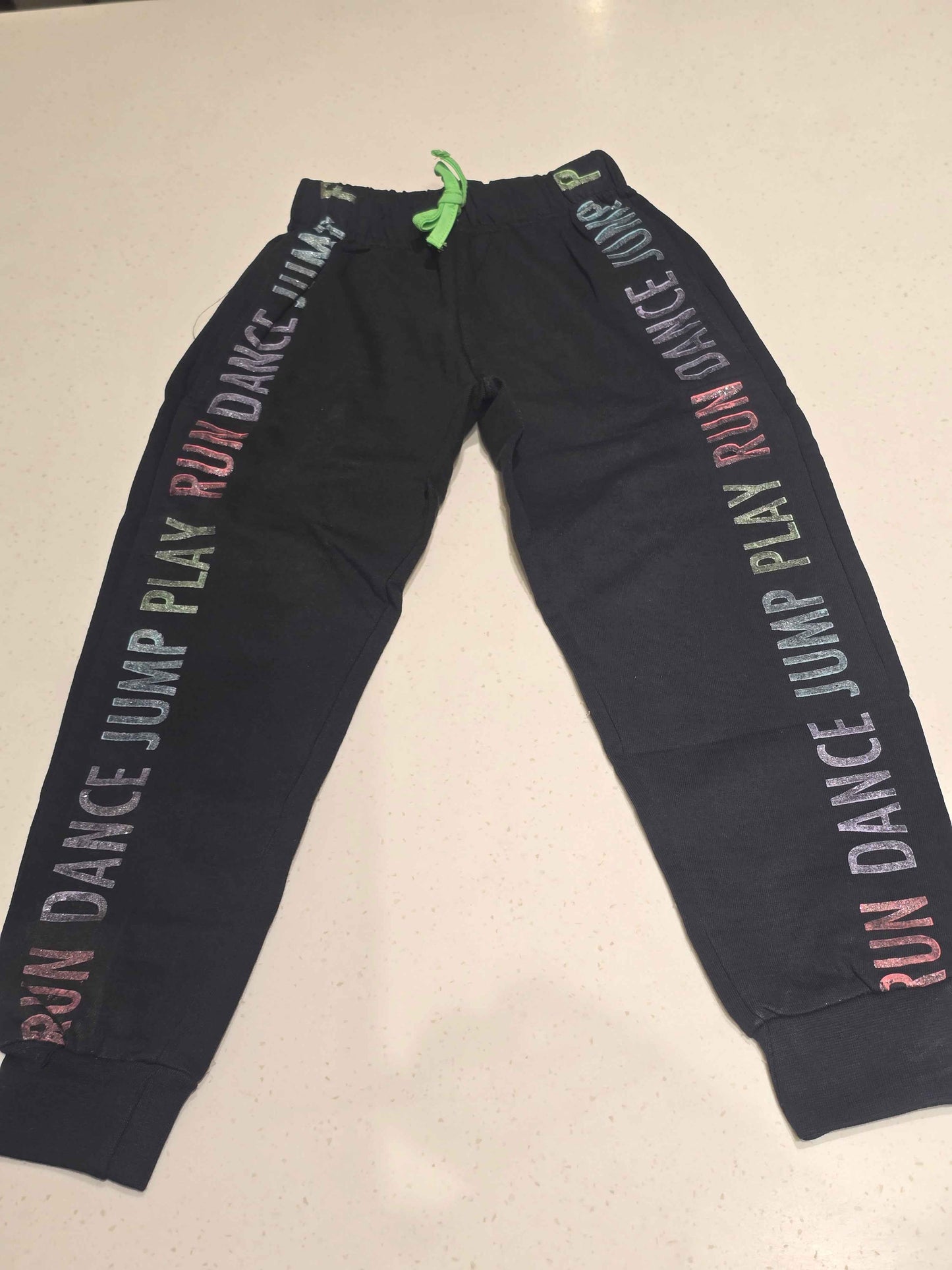 Girls Black Cotton Casual Wear Pant
