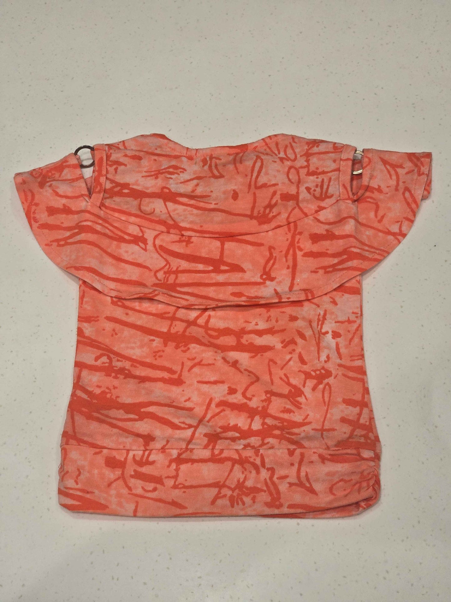 Lycra Material orange shade westren top for girl