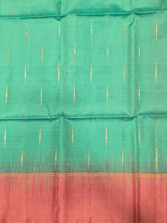 Pure softsilk saree with rain drops motifs over the body