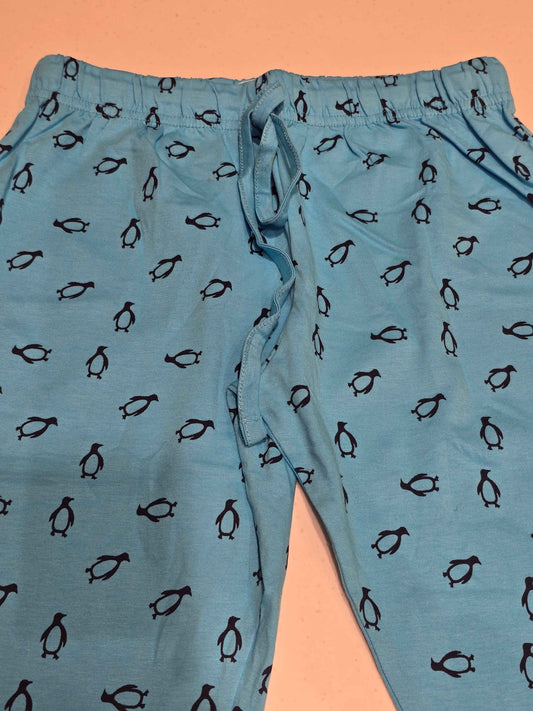 light blue pajama or lounge pants