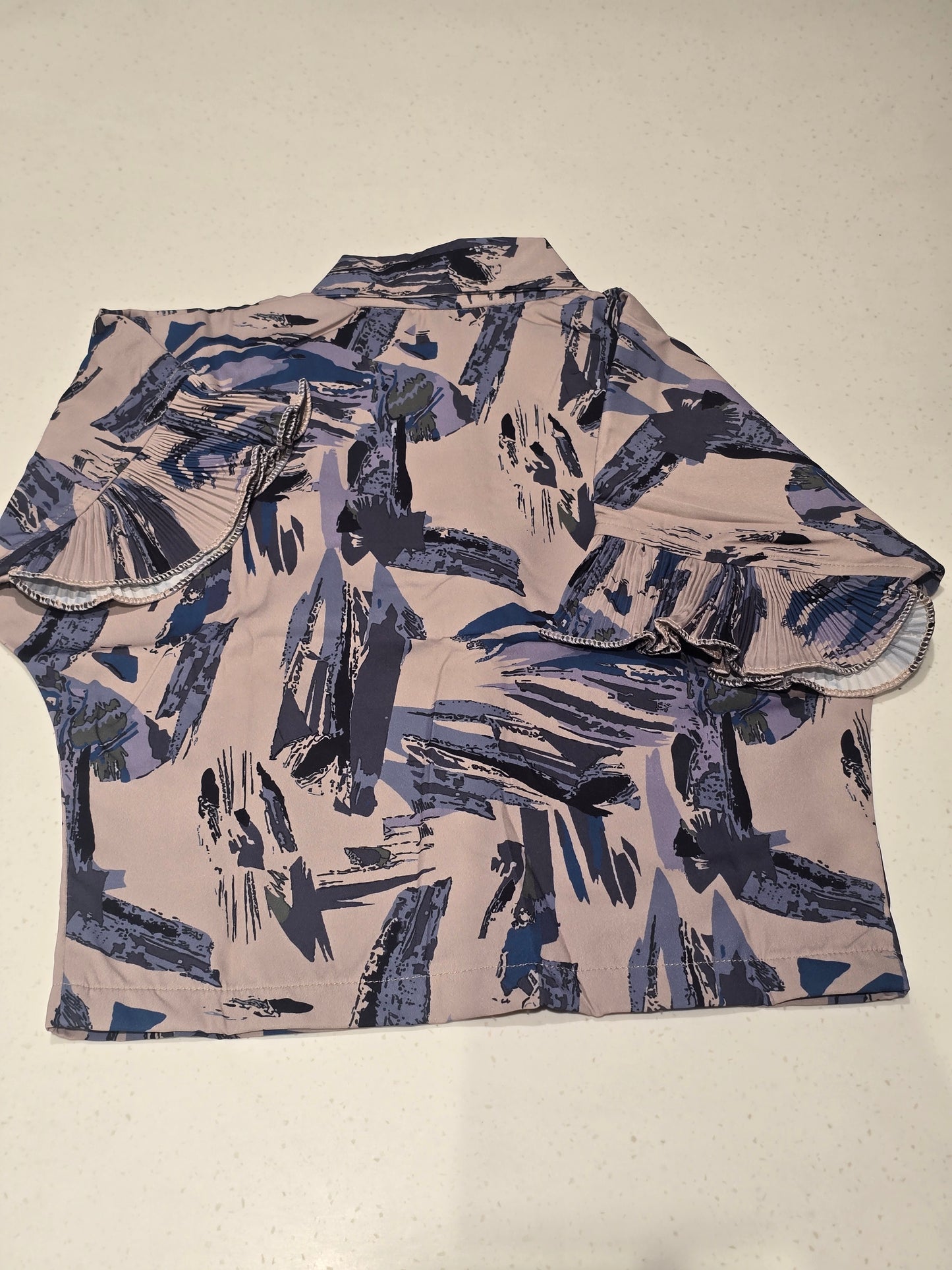 Georgette satin material multi shades western short shirt