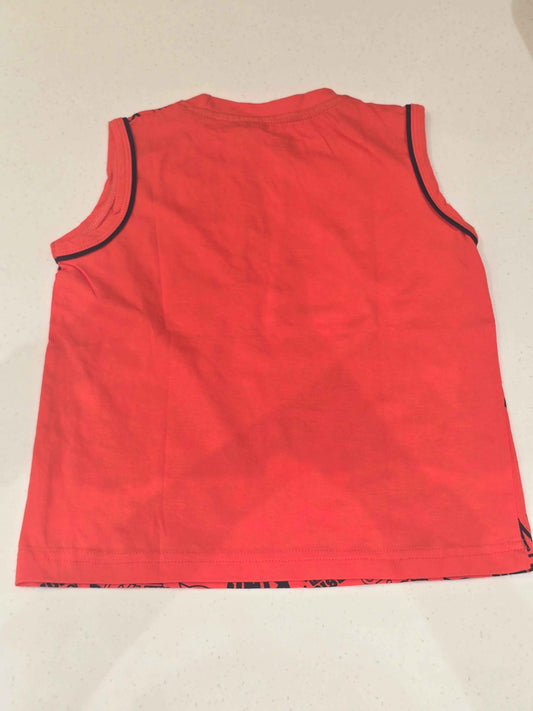 Boys Cotton Printed Sleeveless T-Shirt