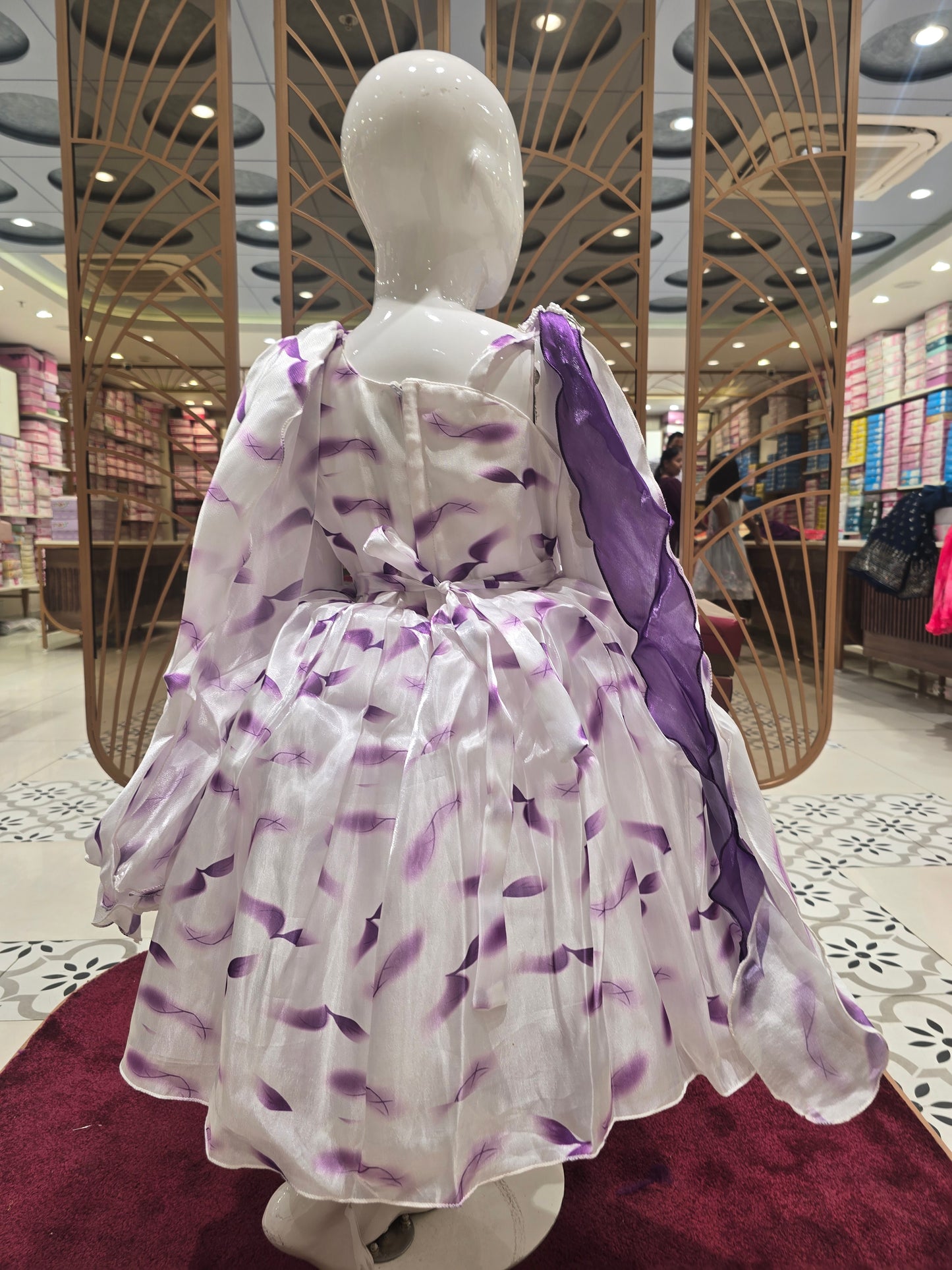 White Satin Baby Frock for Girls