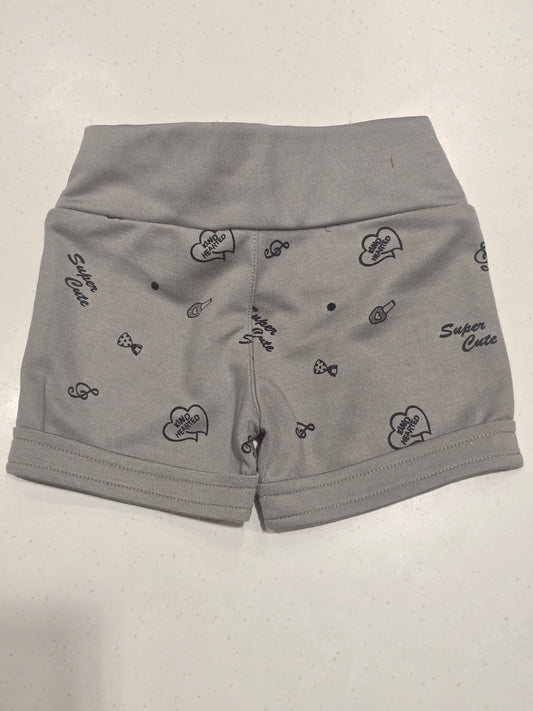 Baby Girls Lycra Cotton Printed Elastic Waist Shorts