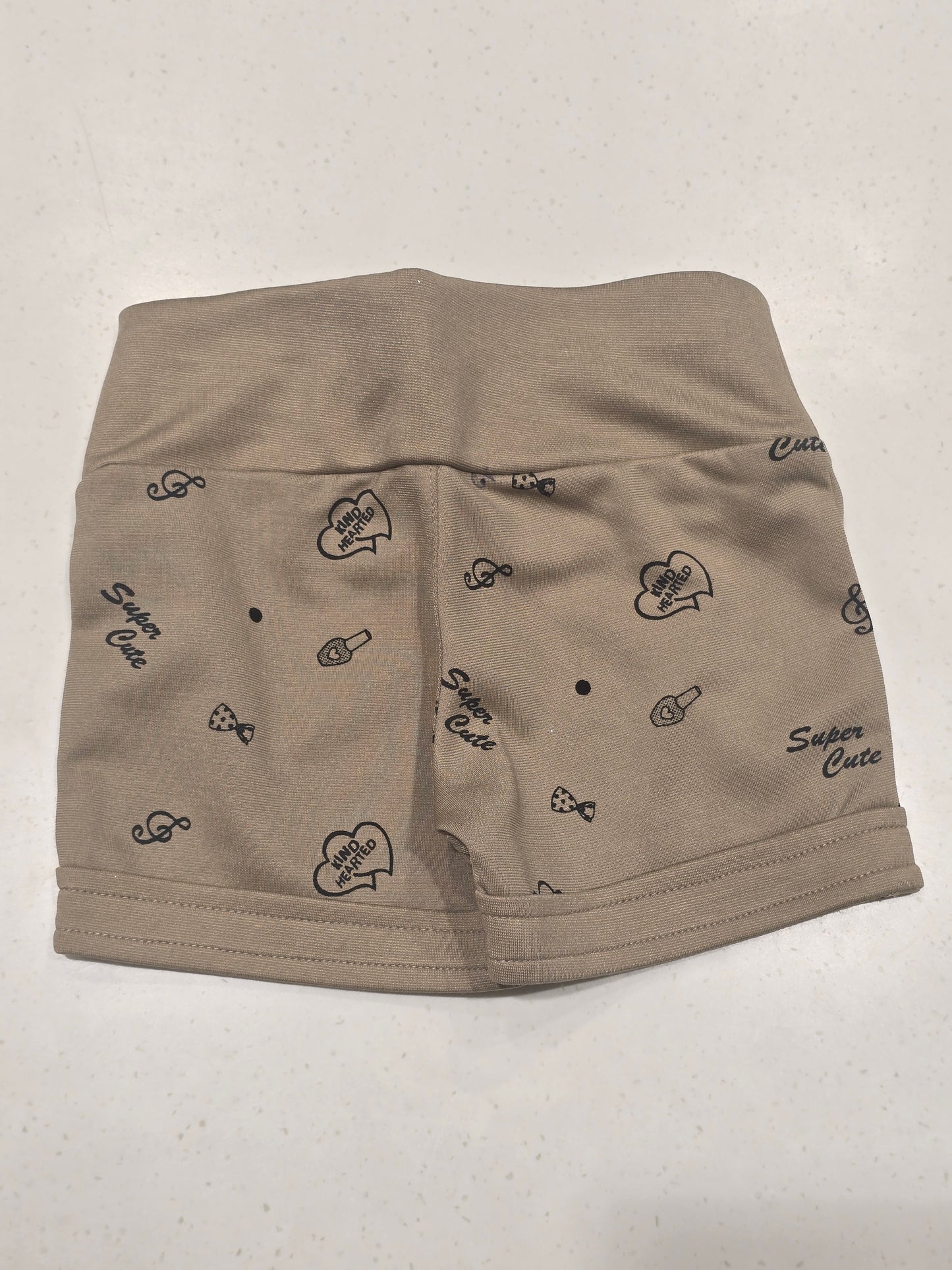 Baby Girls Lycra Cotton Printed Elastic Waist Shorts