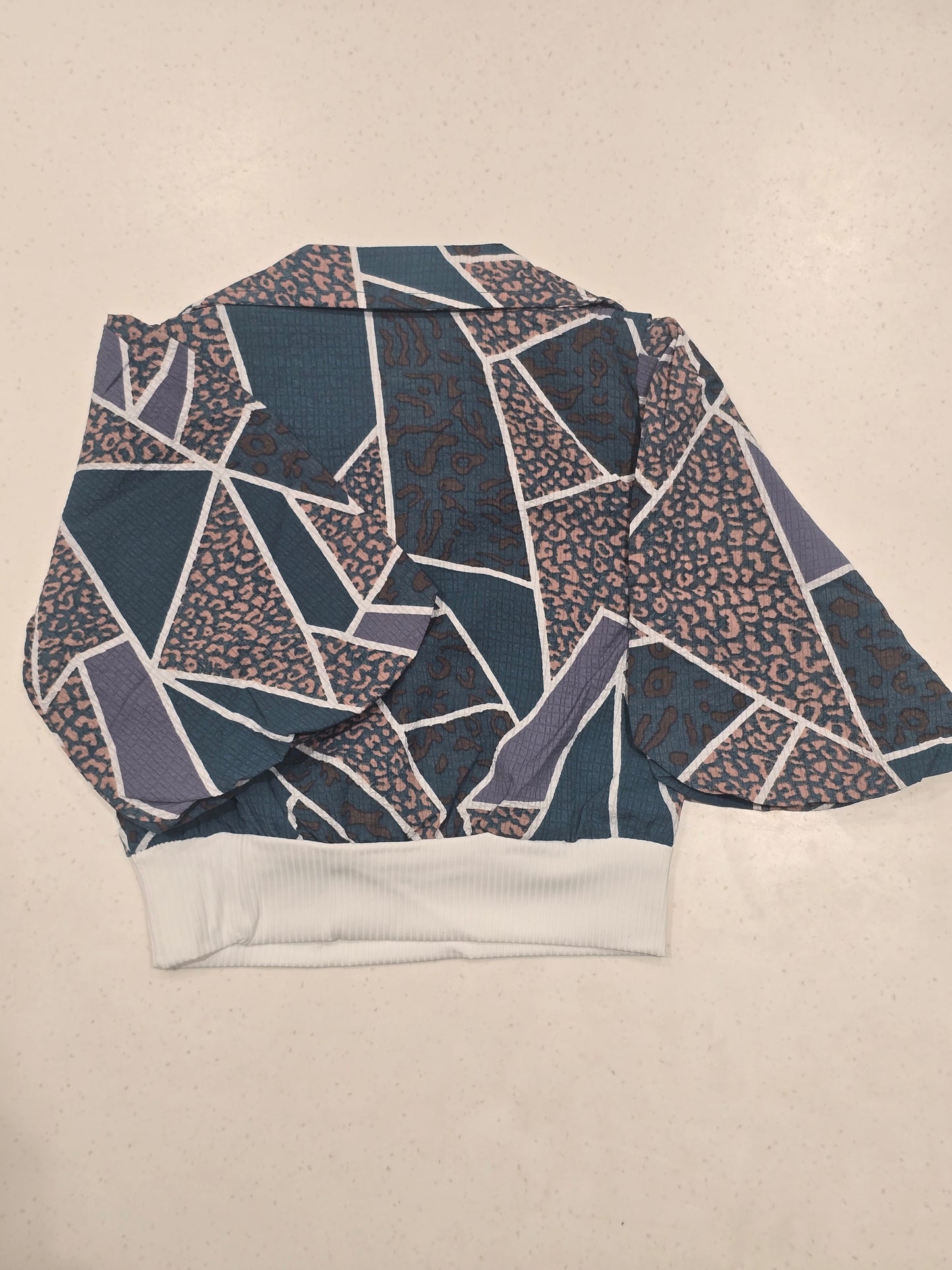 Girls Multicolor Chiffon Printed Jacket Top