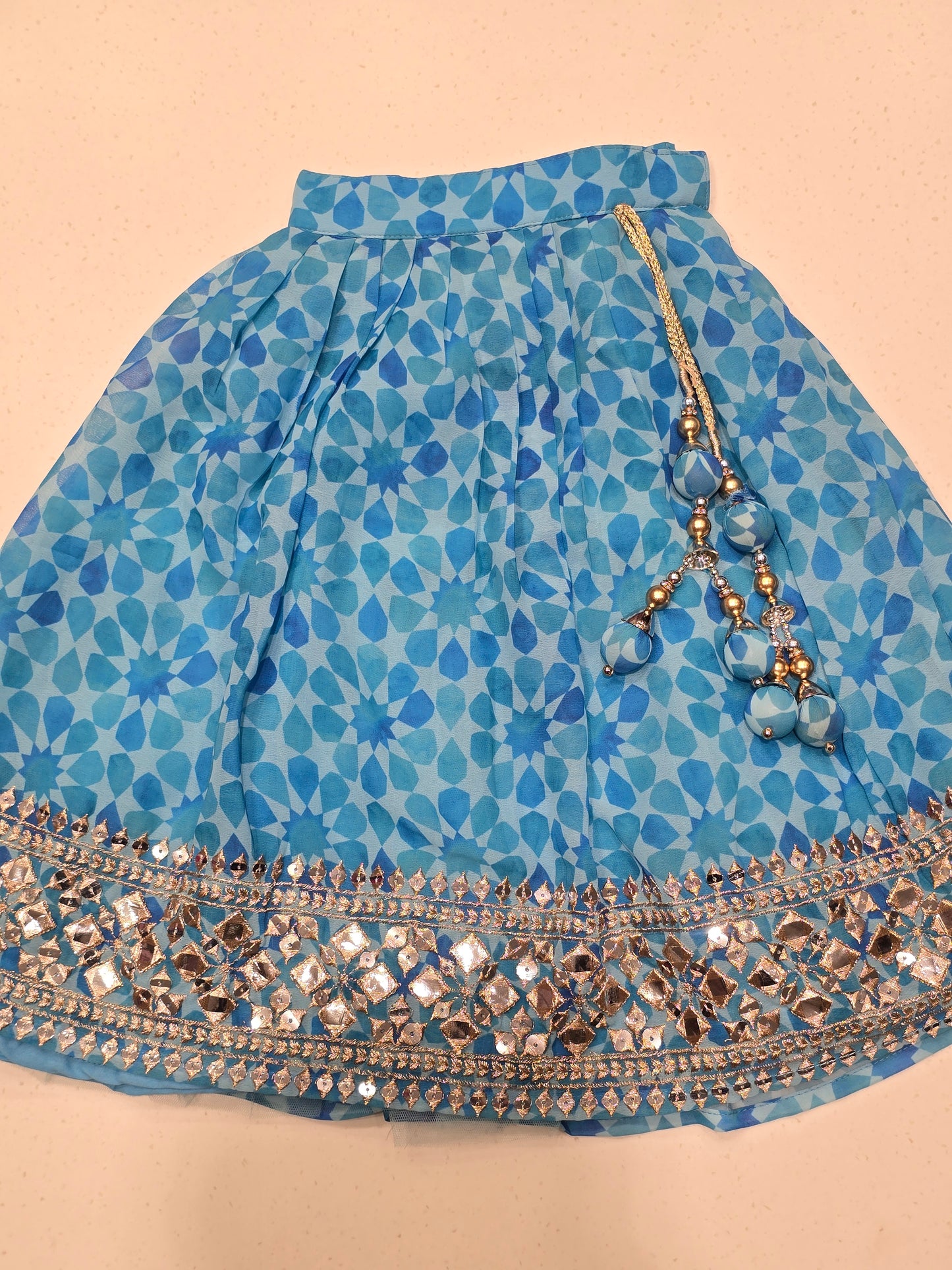traditional Indian kids' lehenga choli set