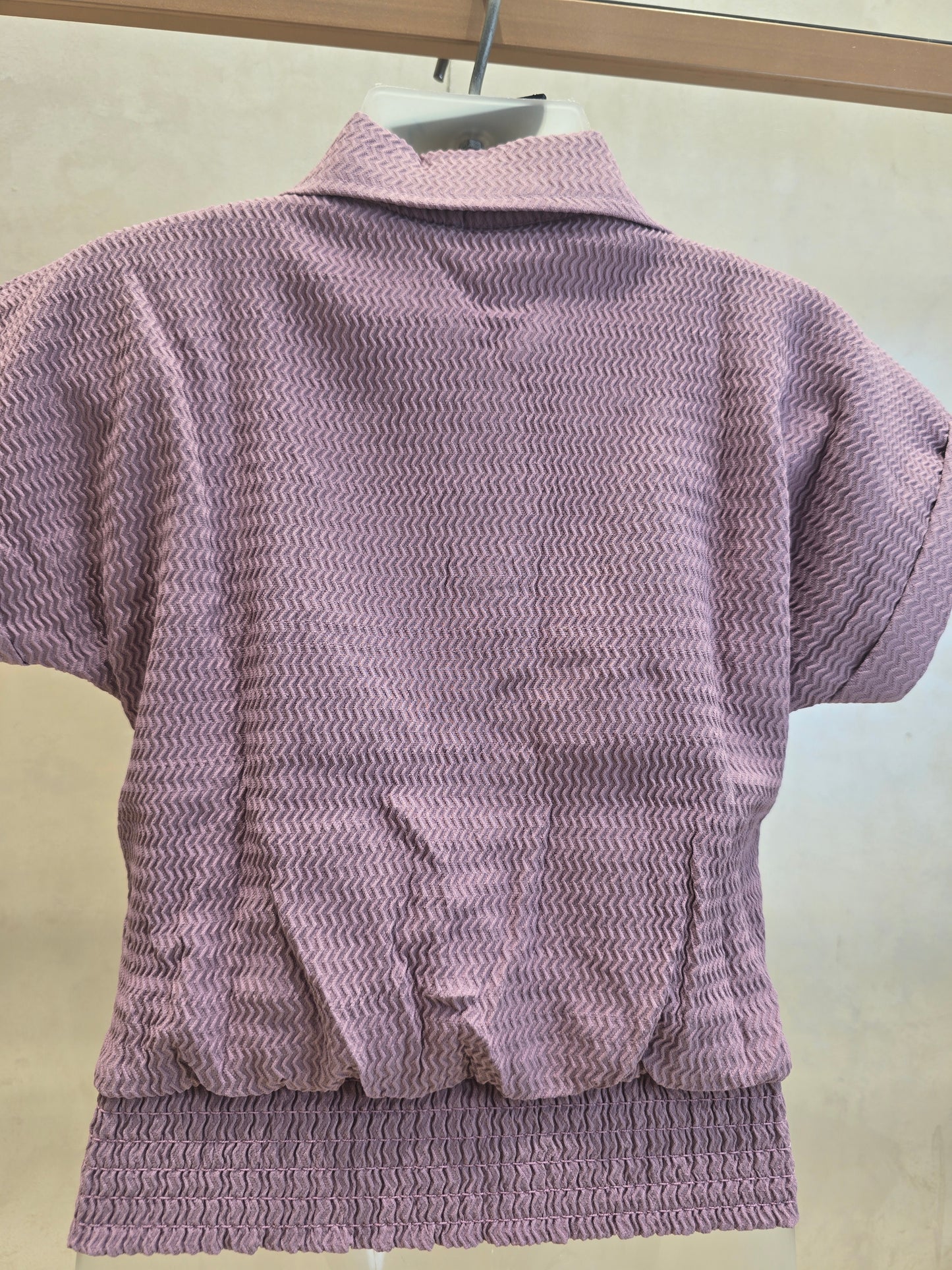 Onion Pink Crush Crepe Western Top for Girls with Zigzag Design & Rubber Print – Party Wear