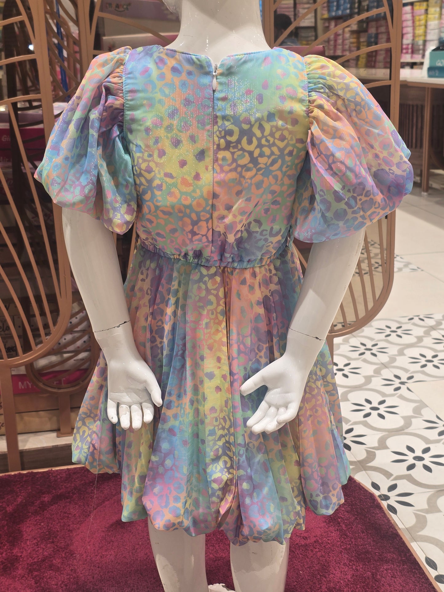 Girls Rainbow Shimmer Western Wear Dress