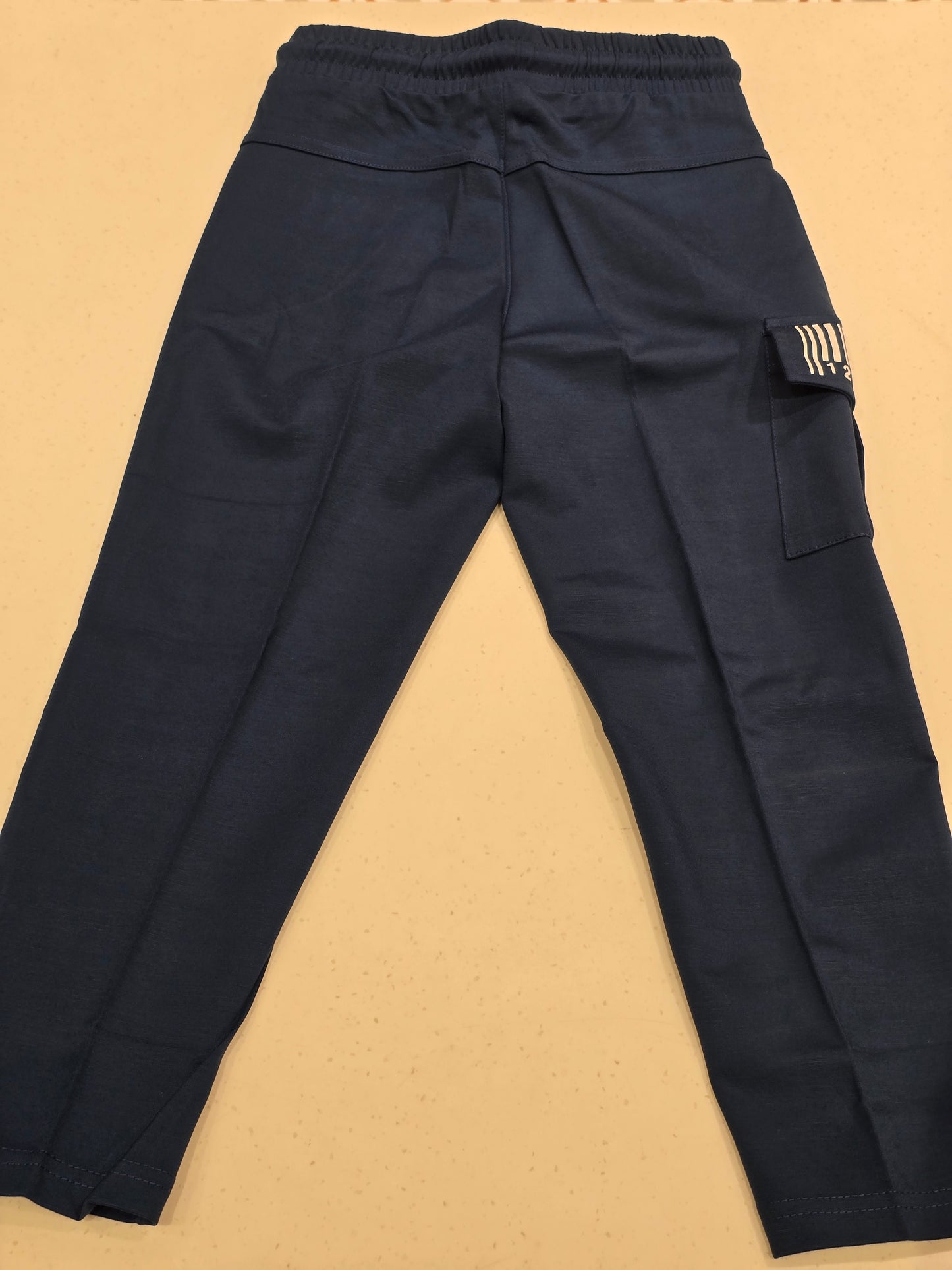 Jersey material teel blue color Trouser for boy with Elasticable waist