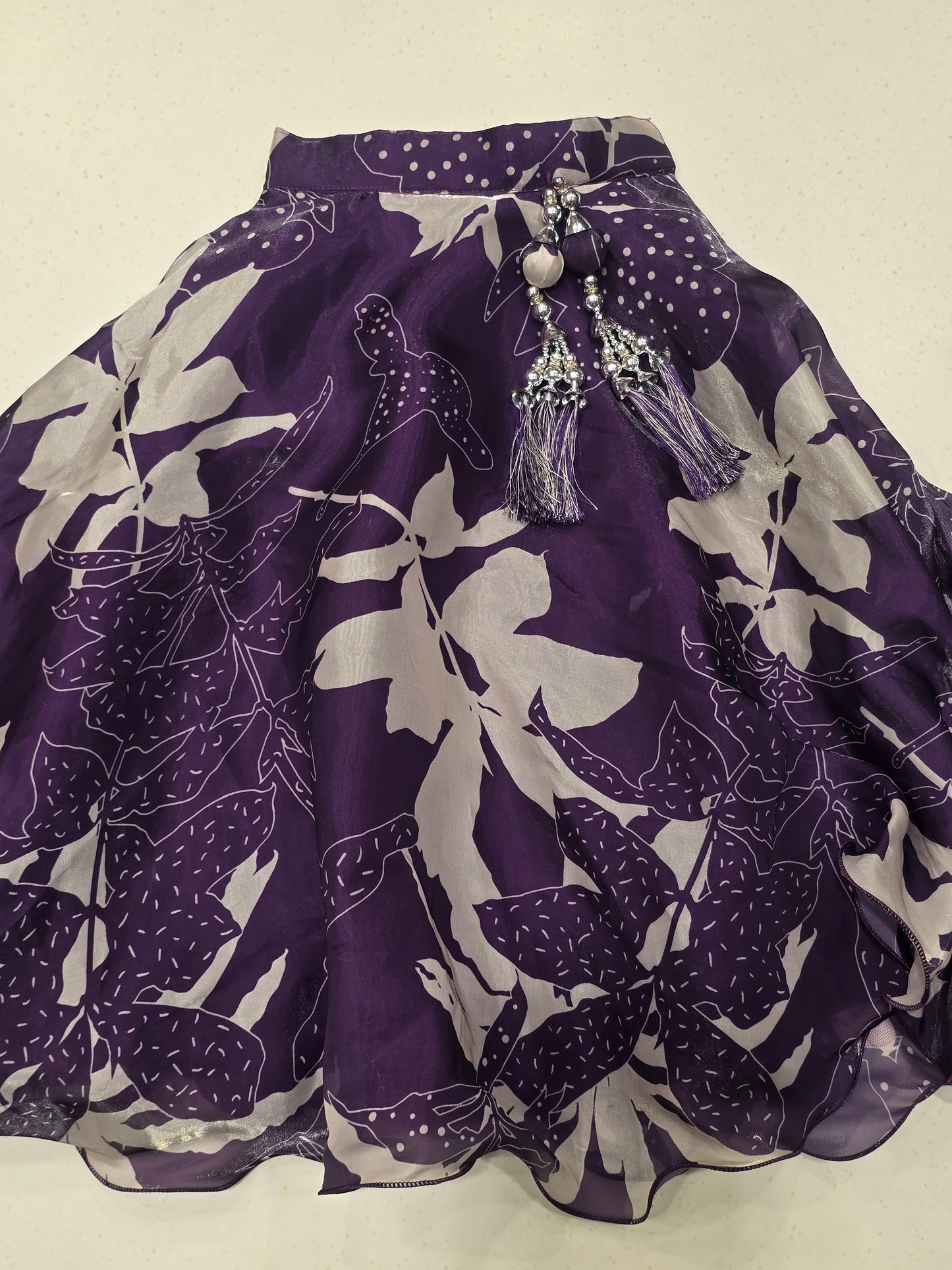 purple children's lehenga choli set