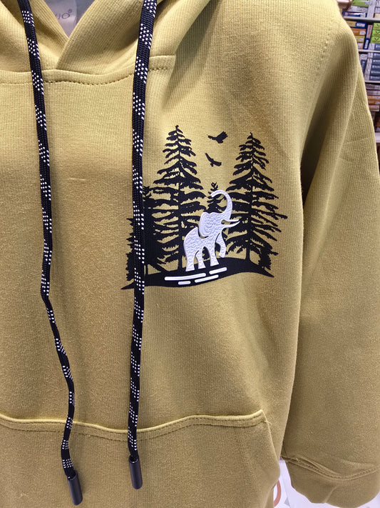 Printed Hoodie with Full Sleeves & Front Pocket