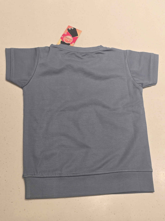 Boys Sky Blue Stretchable Half Sleeve T Shirt