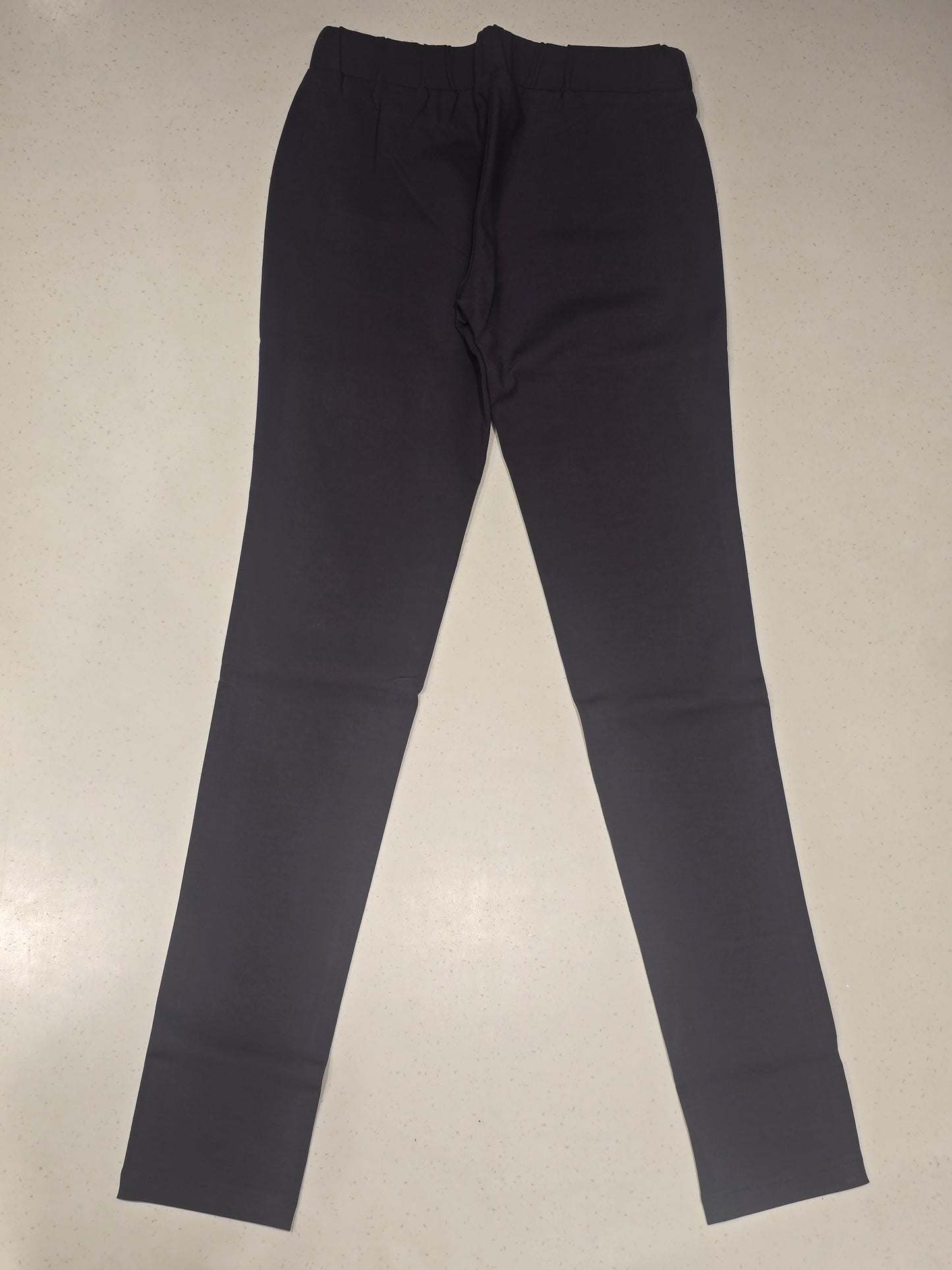 Black Colored Cotton Skin Fit Pants with Elastic Waist — Casual Wear for Girls