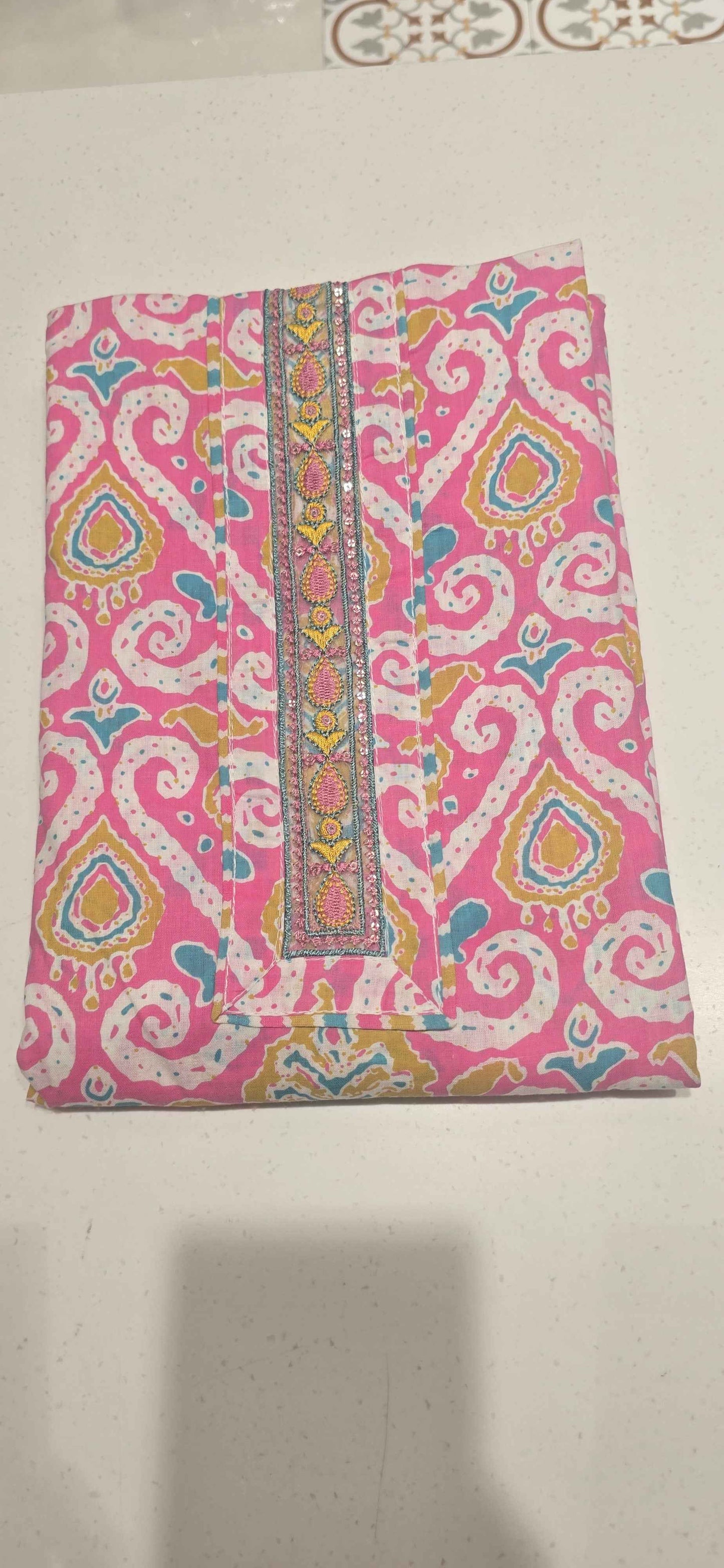 Printed cotton material dress mayerial for women