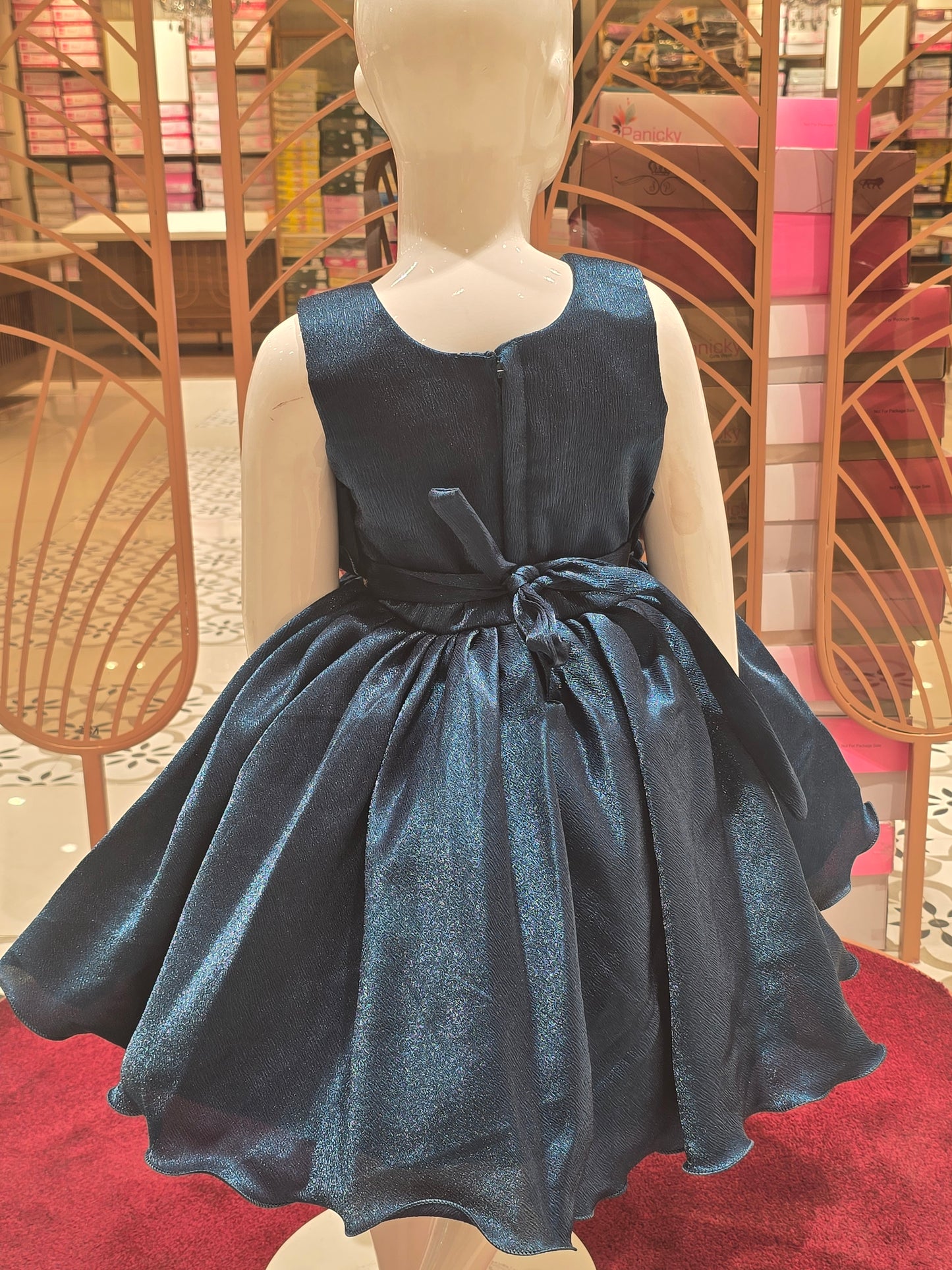 Crepe Silk short frock Birthday Party Wear Frock for Girls – Sleeveless, 1pc, Soft Crepe Fabric