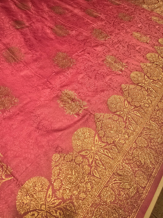 Banarasi Saree with Thread Embroidery, Rich Pallu & Fancy Border | Festive & Party Wear