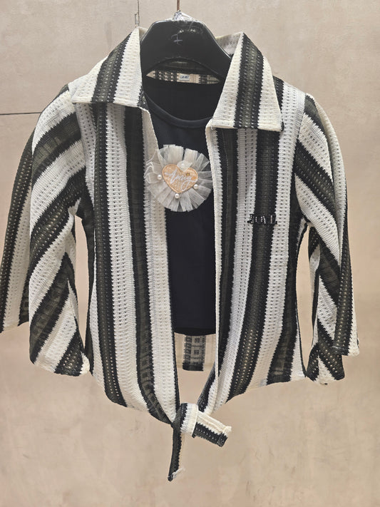 Girl Korean Style Knitted Western Shirt