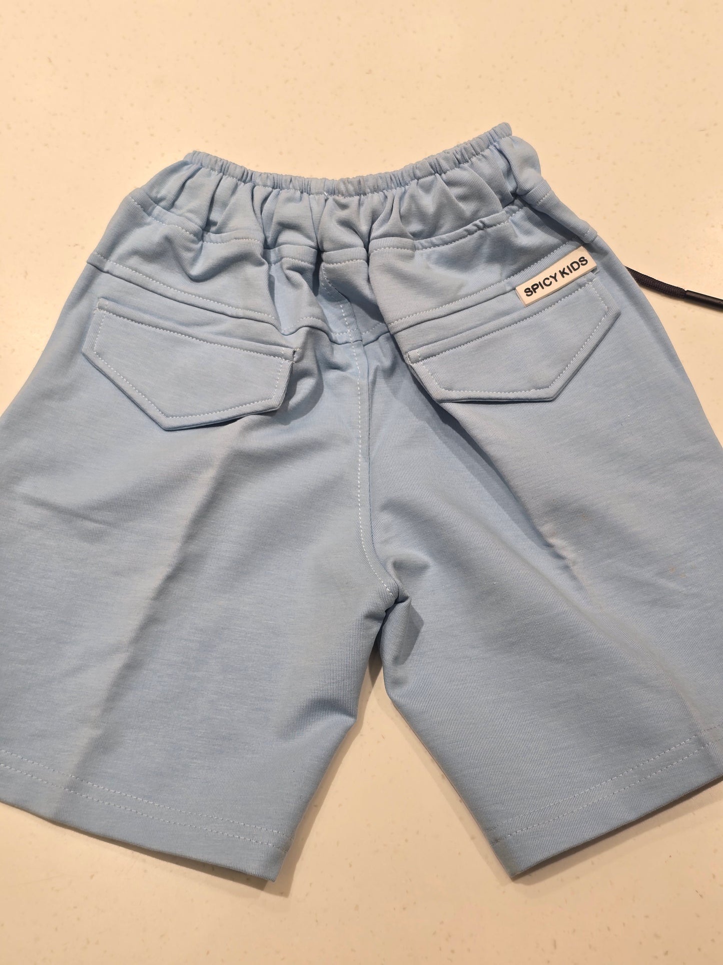 Sky Blue Cotton Shorts for Boys