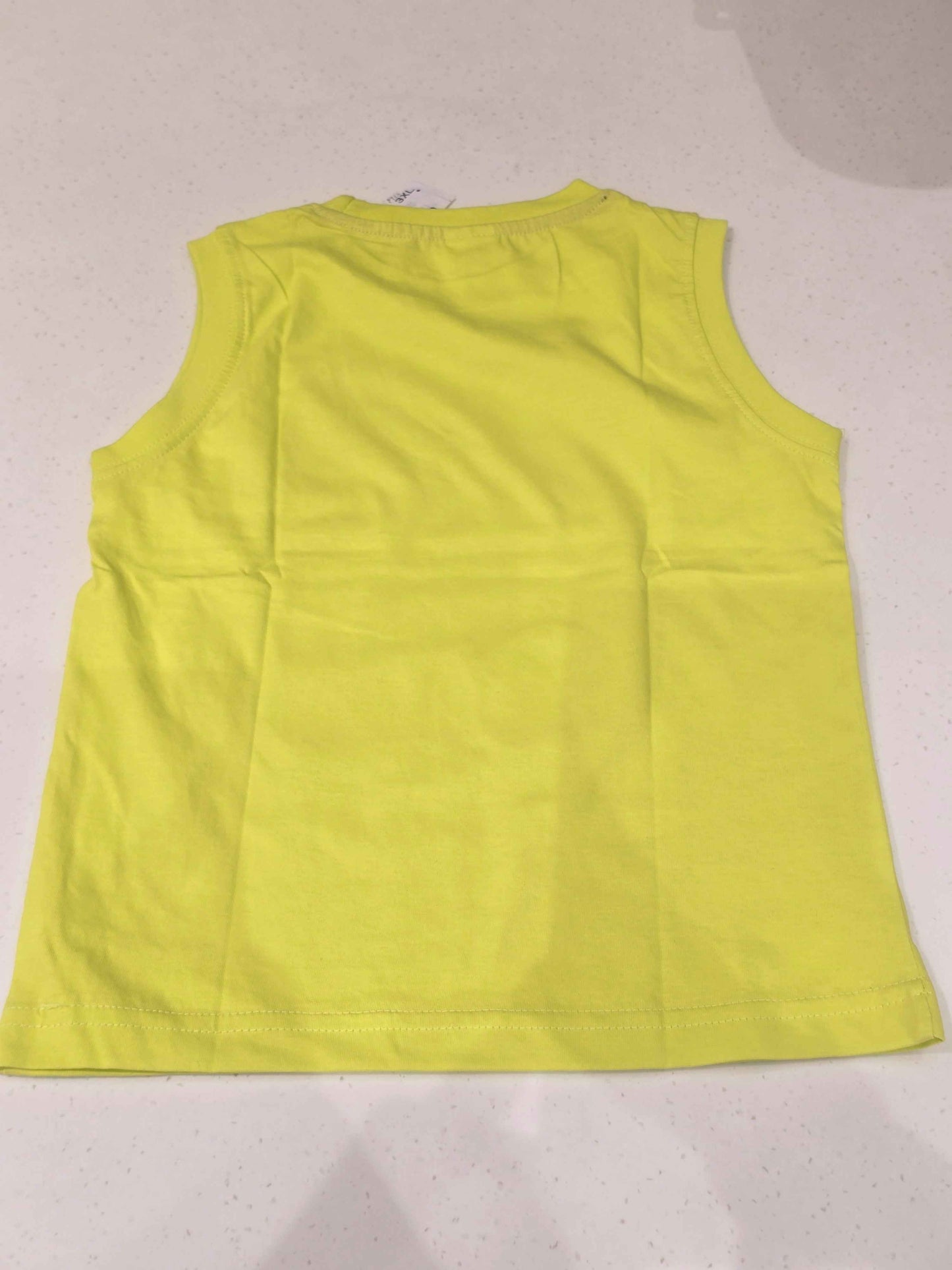 Boys Yellow Cotton Printed Half Sleeve T-Shirt